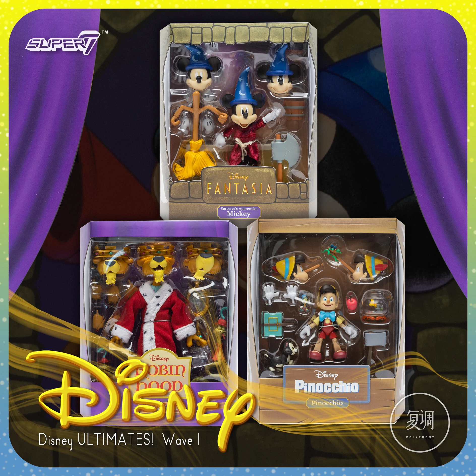 

Polyphony In Stock Super7 Series 1 Mickey Prince John Figure Gift