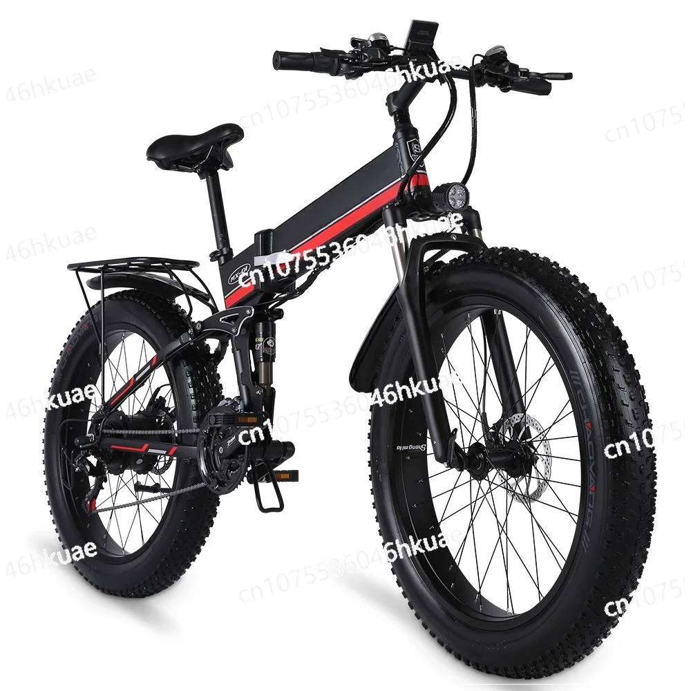 48V Lithium Battery Electric Bicycle - 26 Inch Aluminum Alloy Foldable Assist Mountain Bike for Adults
