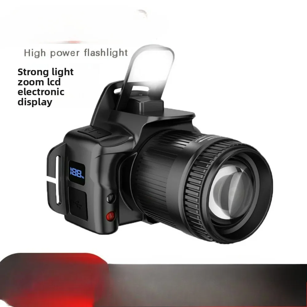 

Специальный налобный фонарь для рыбалки на открытом воздухе — суперяркий, длительный срок службы, двойная литиевая батарея, рабочий фонарь COB с высоким люменом и датчиком движения