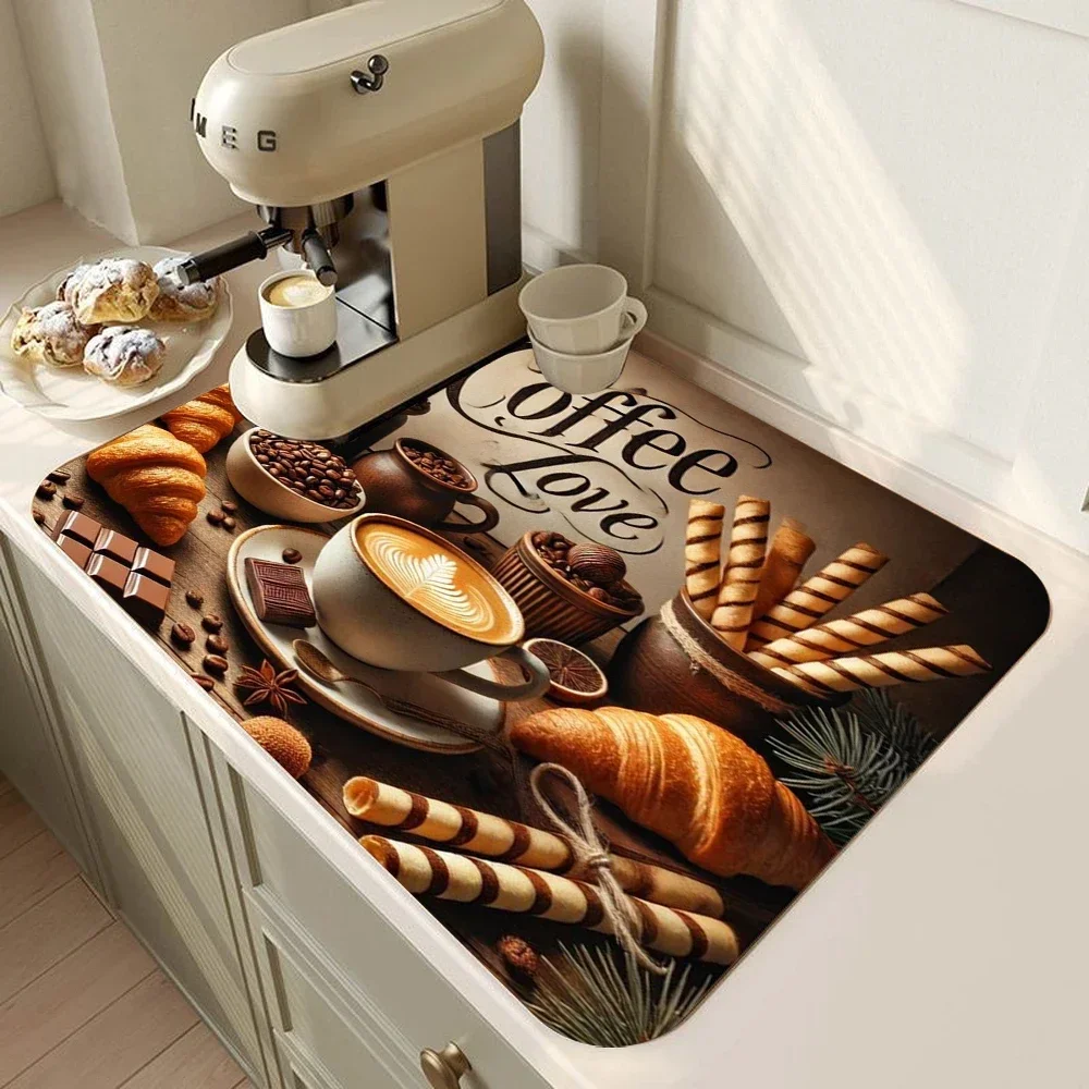 Super Absorbent Drying Mat For Kitchen Countertop And Toilet