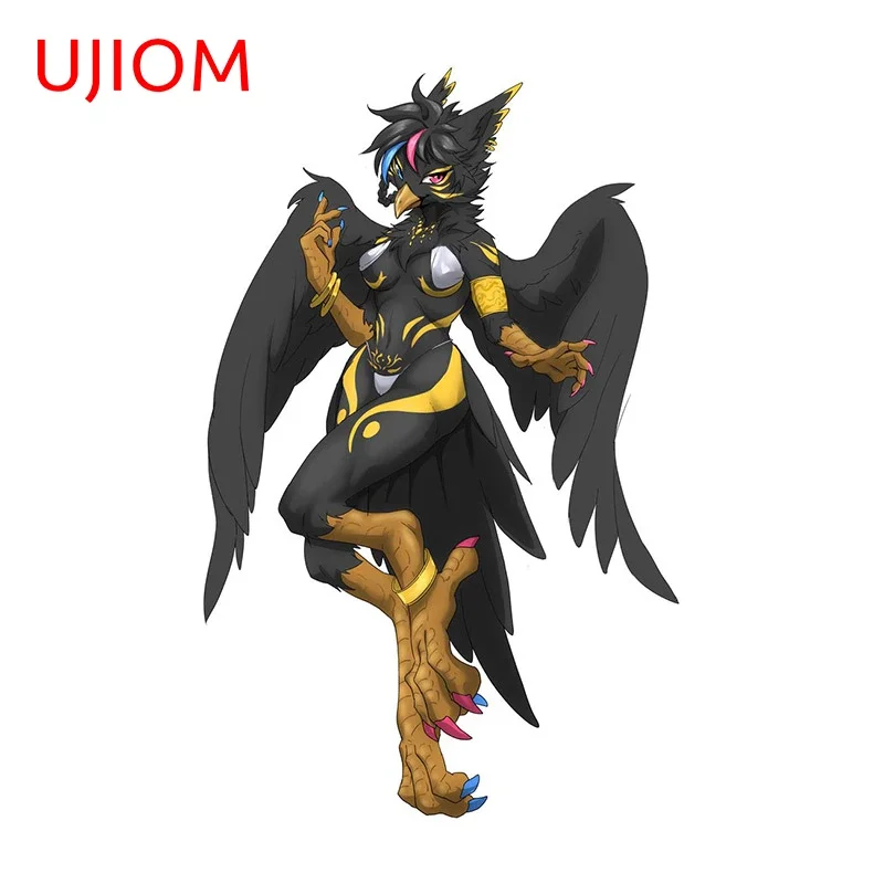 UJIOM Furry Bird Wall Stickers Creative Bathroom Living Room Applique Scratch Resistant Windshield House Stickers For Kids
