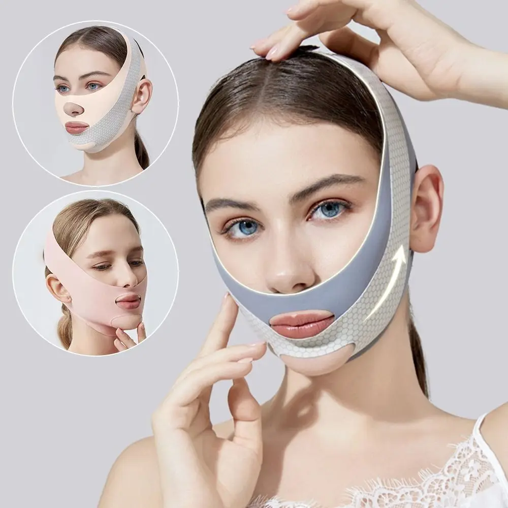 

Breathable Face Sculpting Sleep Mask New Slimming Strap Adjustable V Line Shaping Mask Elastic Skin Care Chin Up Mask Woman