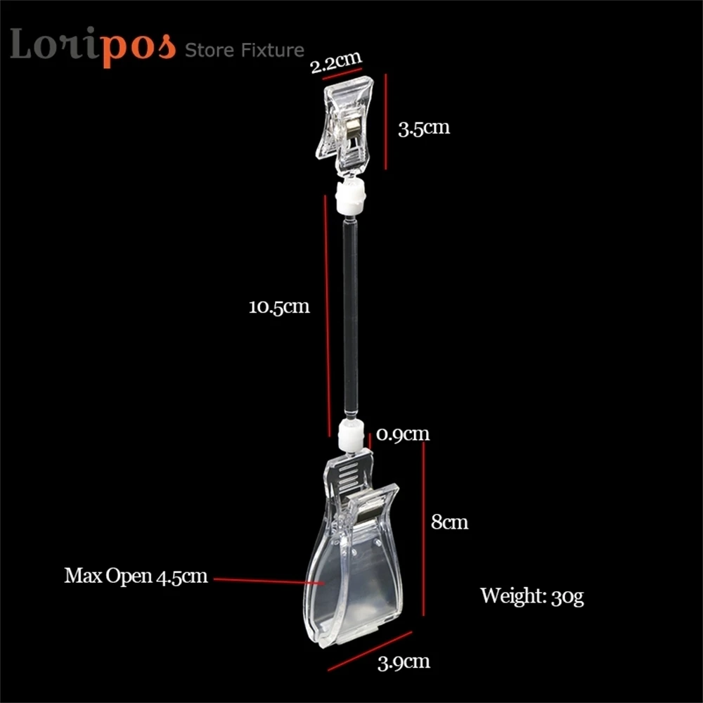 Clear Pop Merchandise Plastic Sign Signage Paper Card Display Price Label Promotion Small Clips Holders In Retail Shop