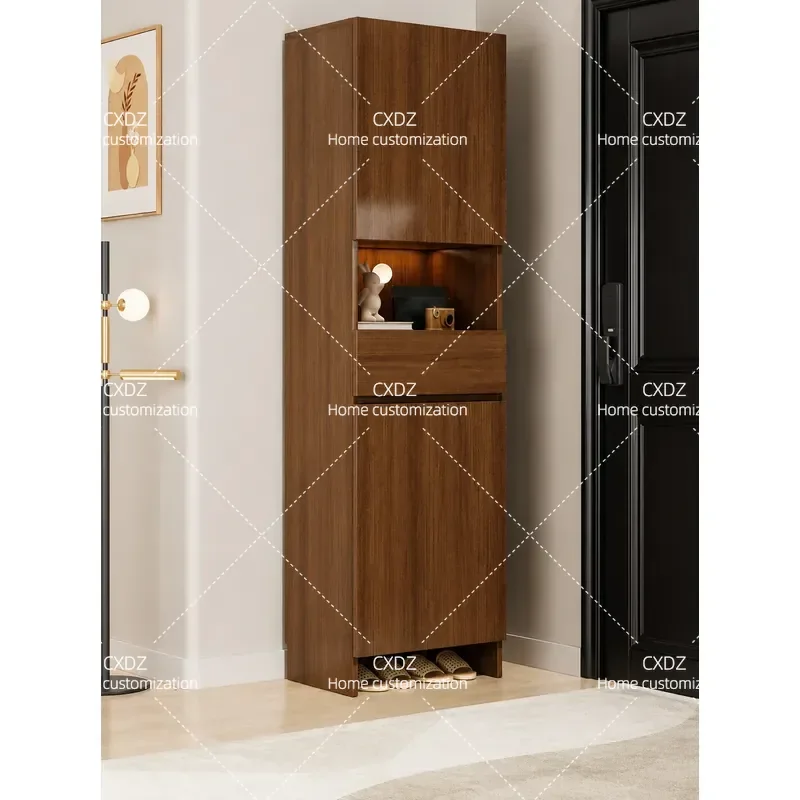 Ultra Slim Tall Shoe Cabinet Wall Mounted Large Capacity Vertical Shoe Rack for Entryway Hallway Corridor Storage Organizer