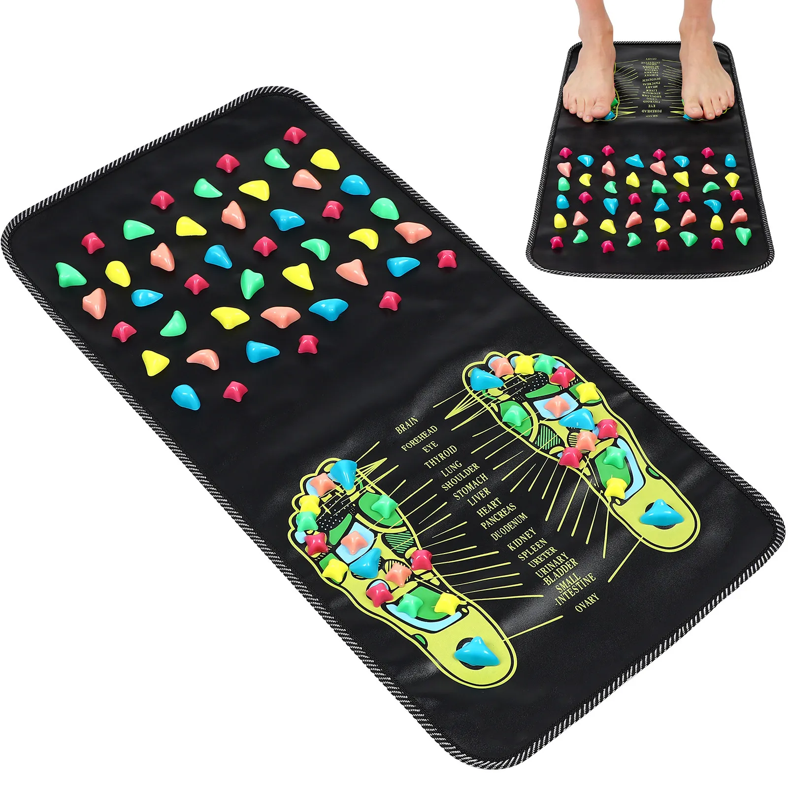 1Pcs Non Deformable Foot Massage Mat Stone Walking Sole Massager for Home Use Body Energy Balance Foot Pain Relief Tool