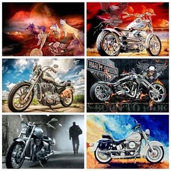 2024 New 5D DIY Diamond Painting Arrivals Retro Motorcycles Diamond Mosaic Art Embroidery Cross Stitch Kits Home Decor Hobby