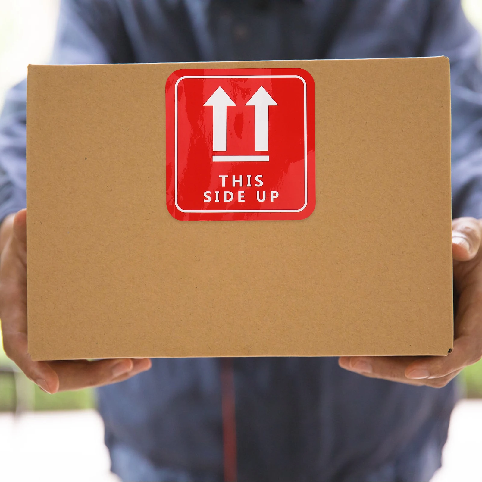 16 pcs Warning Stickers 10x10cm Anti- Shipping Labels PVC Fragile Adhesive Stickers Easy Use Waterproof