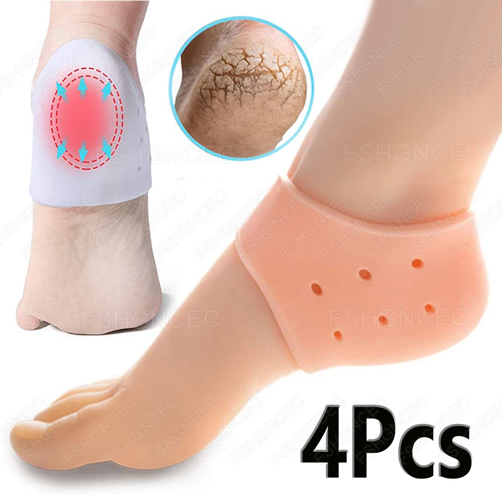 سيليكون ترطيب كعب الأكمام الشتاء الجاف الكراك الوقاية من هلام كعب حامي لتخفيف الآلام وسادة منصات للكعوب حفز