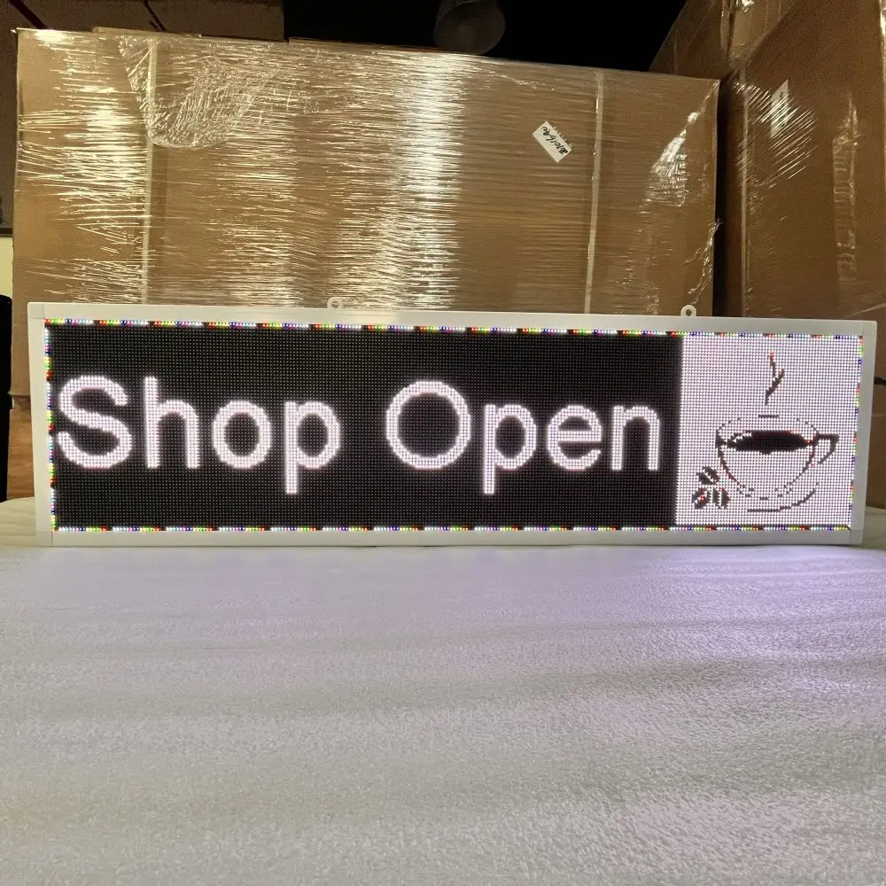 P4 Telão LED pequeno interior para loja, 768x256mm