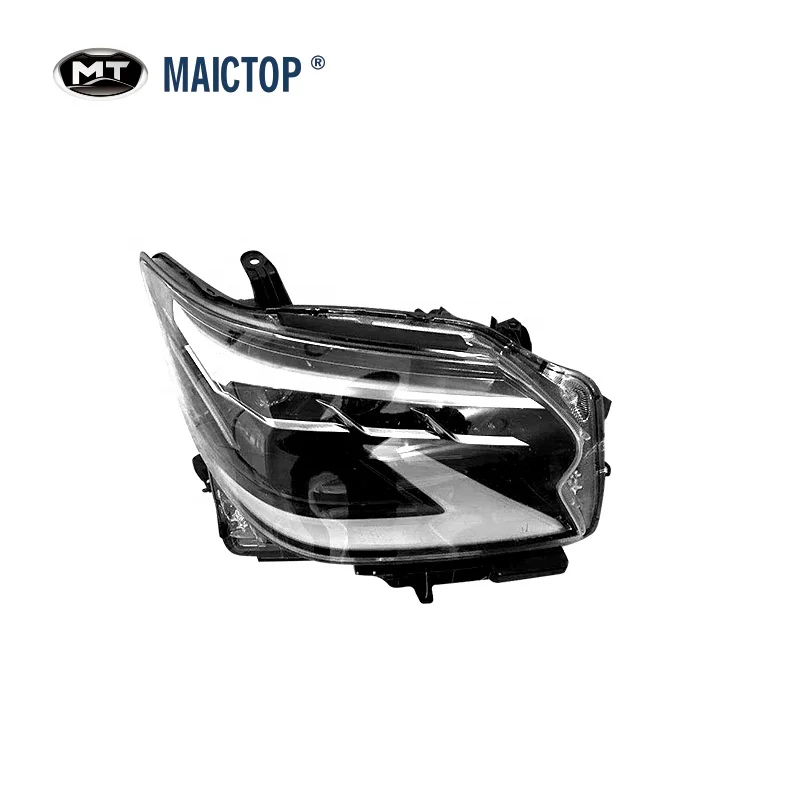 Maictop car accessories headlight for lexus gx gx460 gx470 2010-2017 upgrade to 2018-2021 design led lights 3 lens headlamp