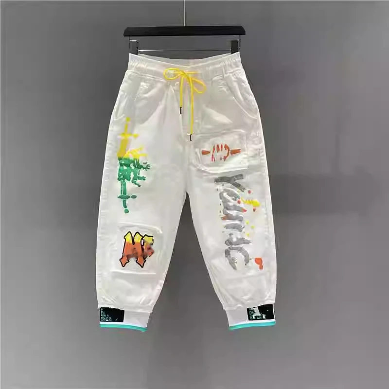 

Джинсы Dongda Gate Spring 2026: повседневные, джинсовые, с манжетами, универсальные, свободного кроя, с высокой талией, из хлопка, стрейч, светлый цвет