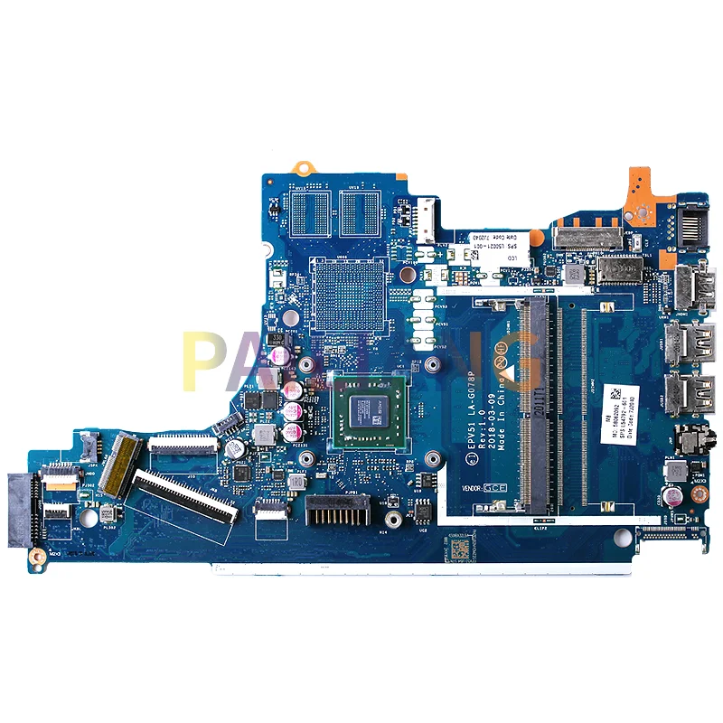 LA-G078P For HP Pavilion 15-DB 255 G7 Notebook Mainboard EPV51 LA-G078P L54792-601 AM9125 A4 CPU Laptop Motherboard Full Tested