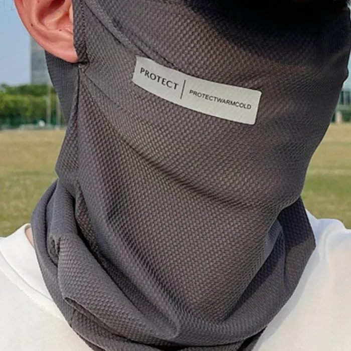 

Summer Ice Silk Sunscreen Mask For Men Women Outdoor Cycling Face Cover Solid Color Neck Wrap UV Protection Ear Bandana Scarf