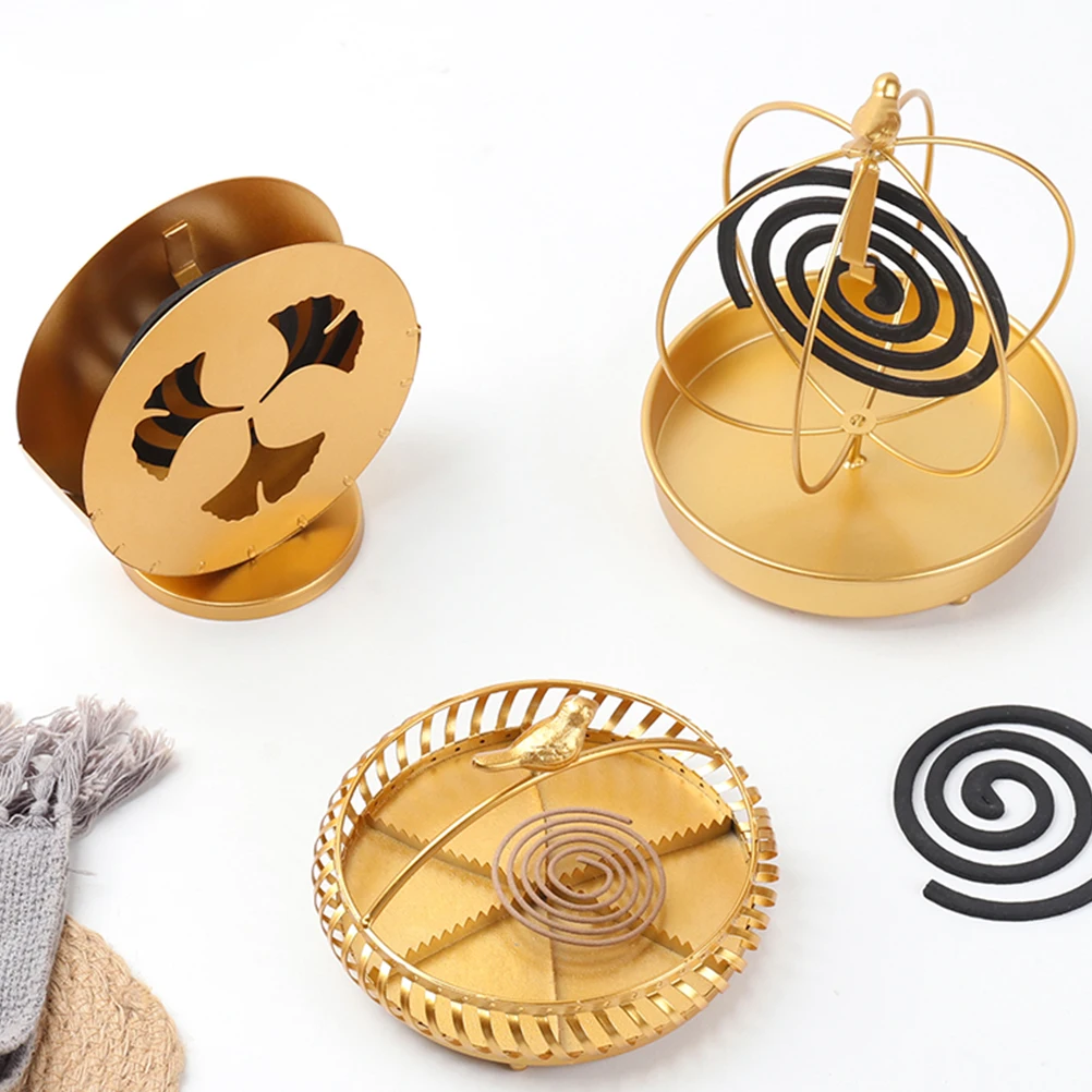 

1pc Iron Art Golden Stand Hollow Out Design Metal Holder For Home Living Room Bedroom Bathroom Outdoor