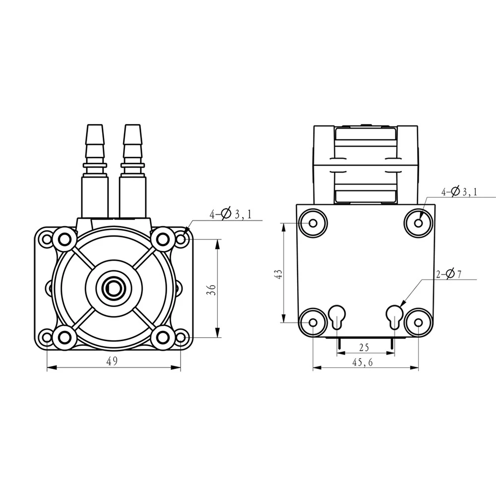 

Peristaltic Pump Water Pump DC12V DC24V 500ml/min High Flowrate Water Pump for Aquarium Lab Analytical