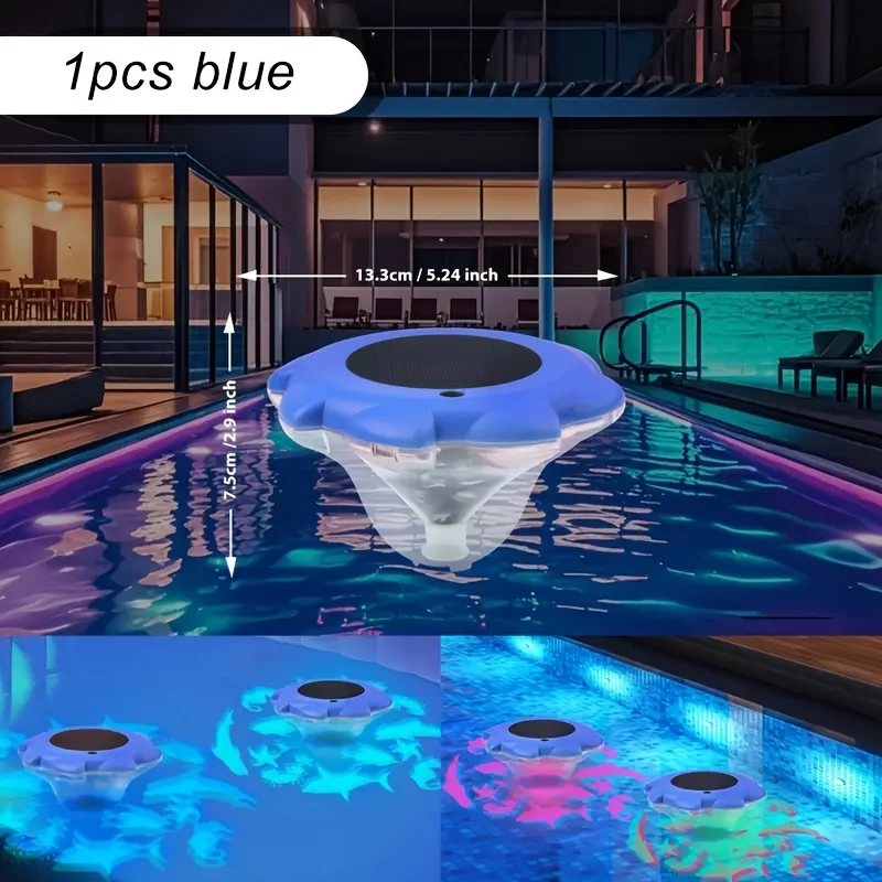 Outdoor Color Changing LED Floating Pond Light 1 Pack Animal Pattern Solar Lamp for Pool Garden Patio Ambient Decor