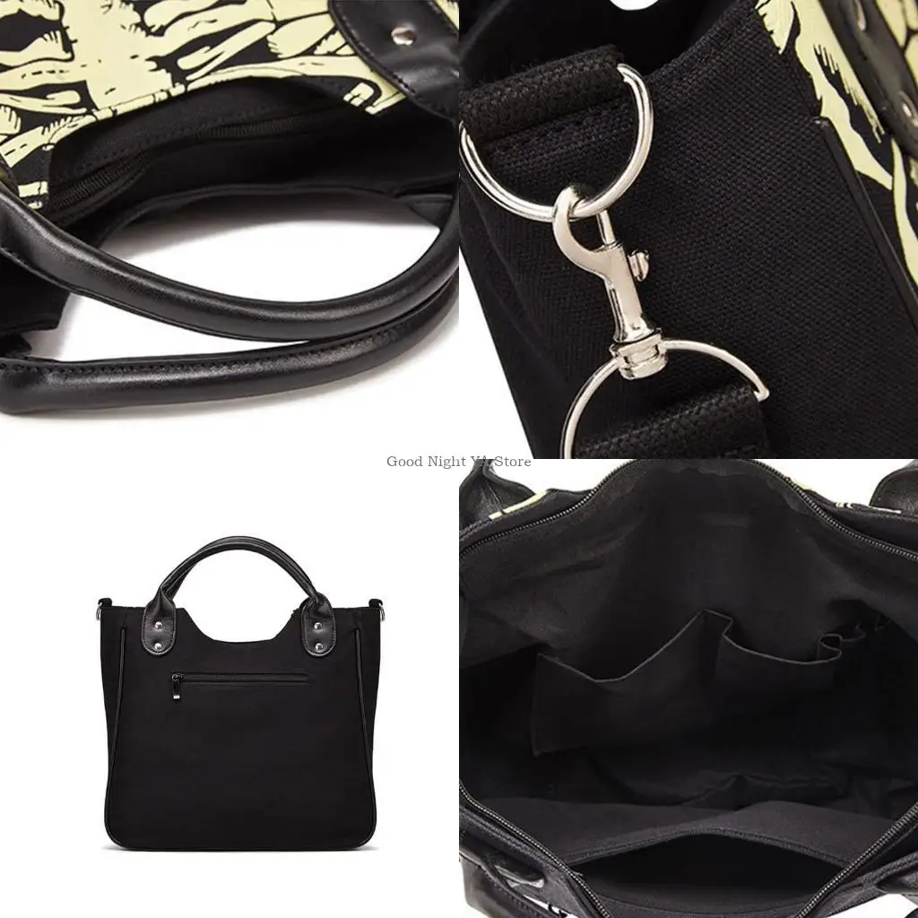 

Светящиеся Готические Скелетные Кости Черепа Сумки Женские Хэллоуин Женщины Панк Сумка Через Плечо Сумка