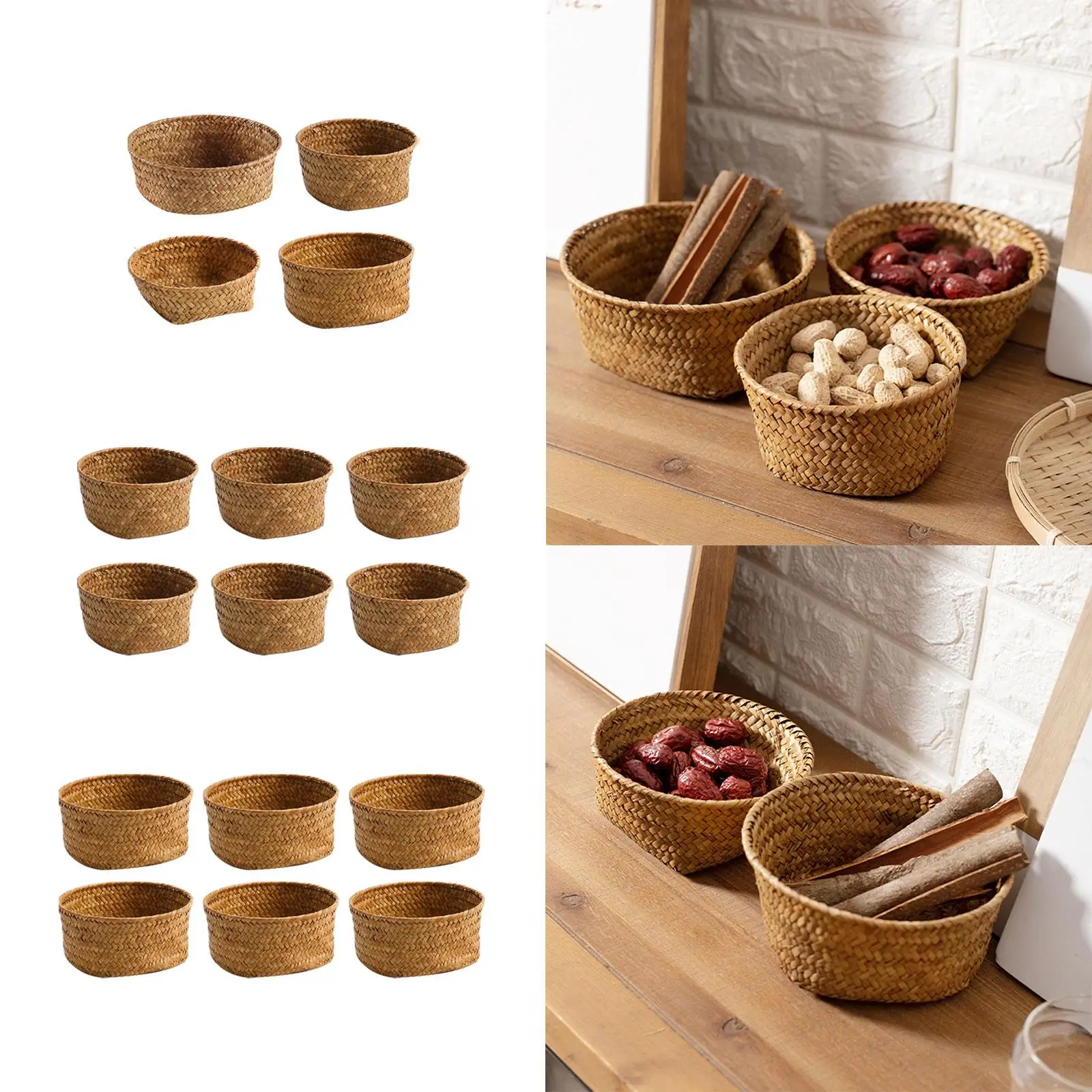 Woven Storage Basket Woven Bread Basket Home Decor Serving Tray Tissue Holder