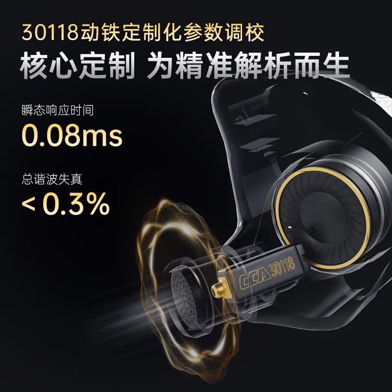 CCA Xyrra Ring Iron Combined with Hifi Sound Quality In-Ear Live Stage Monitor Zinc Alloy Wired Headphones