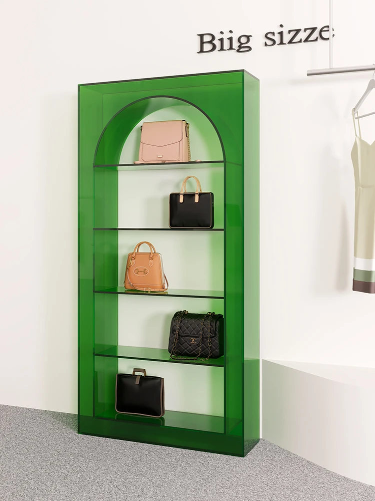 Acrylic clothing store window display cabinet rack bag storage rack shoe store multi-layer rack storage cabinet