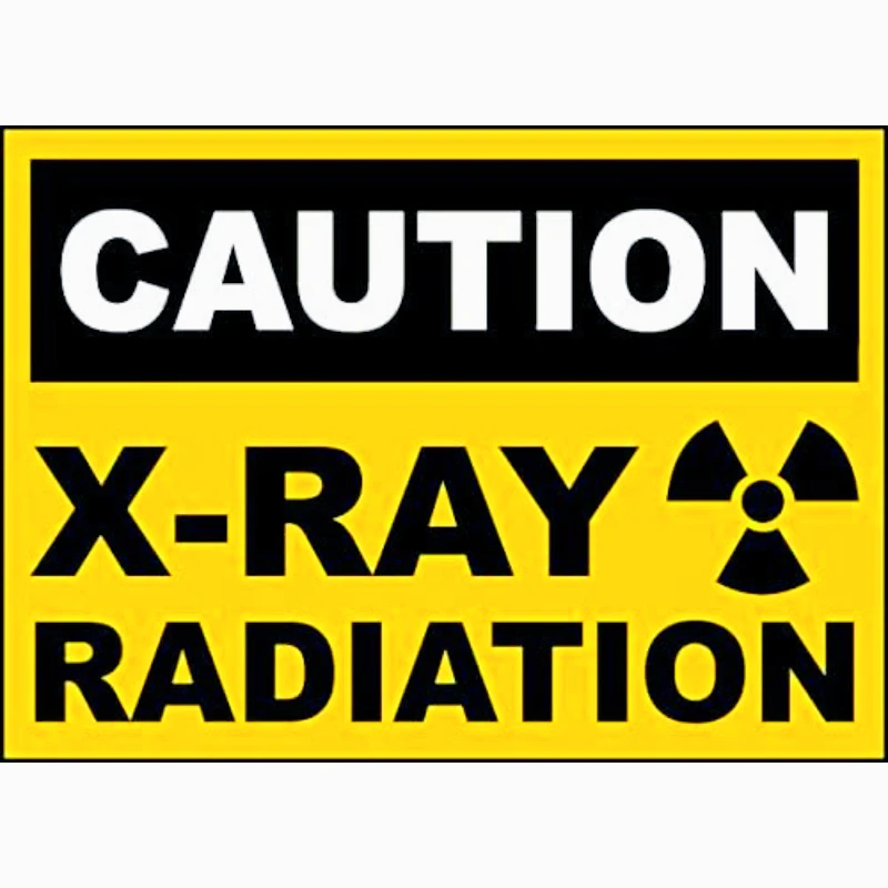 

Vinyl Stickers - Bundle - Safety and Warning & Warehouse Signs Stickers - Caution X-Ray Radiation Sign 15CM PVC KK