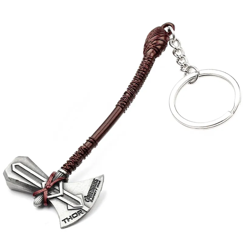 Llavero de Metal con Forma de Hacha Stormbreaker de Thor, el Superhéroe, Accesorio de Joyería para Bolsos, Colgante, Anillo para Llaves