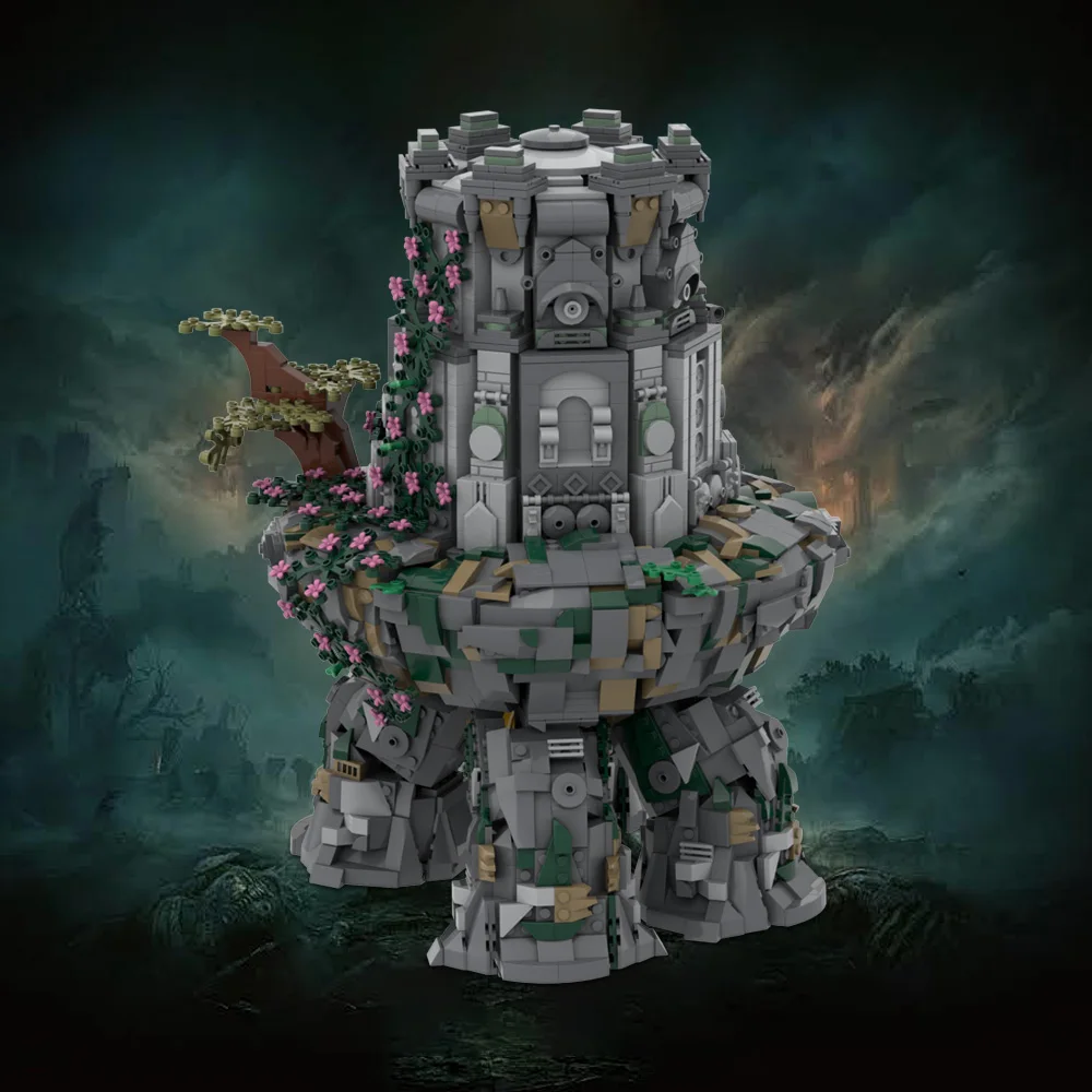 MOC Game Eldeneds Ringen Wandering Mausoleum Bouwstenen Model Donkere fantasy wereld Tempel Scène Architectuur Bakstenen Speelgoed Cadeau