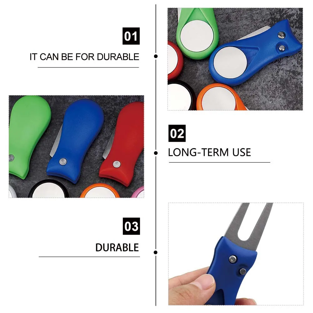

Golfs Divot Tool Folding Stainless Steel Divot Repair Tool Easy Fairway Fixator Golfing Supplies Balls Marker