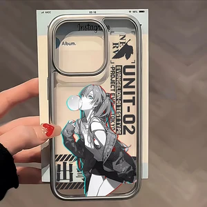 Casing Ponsel E-evangelion V-eva A-genesis untuk iPhone 16 15 14 13 12 11 Pro Max X XR XSMAX 8 7 Plus Penutup Belakang Lembut Bening Mewah 12 kasus evangelion penjualan terbaik - №