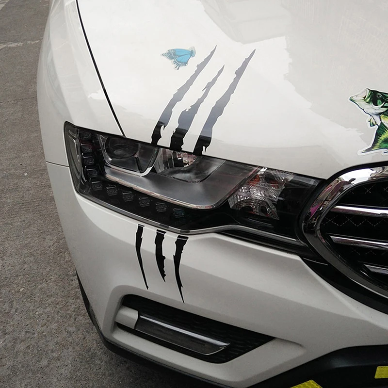 Car Styling Headlights Personalized Car Stickers Monster Claw Scratch Stripe Marks Headlight Decal Car Stickers Auto Accessories