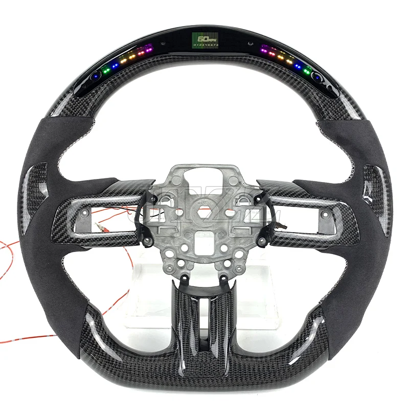 

LED Display Screen Carbon Fiber Steering Wheel for Mustang GT 2018 2019 2020 2021 2022 2023 Sports Car Interior