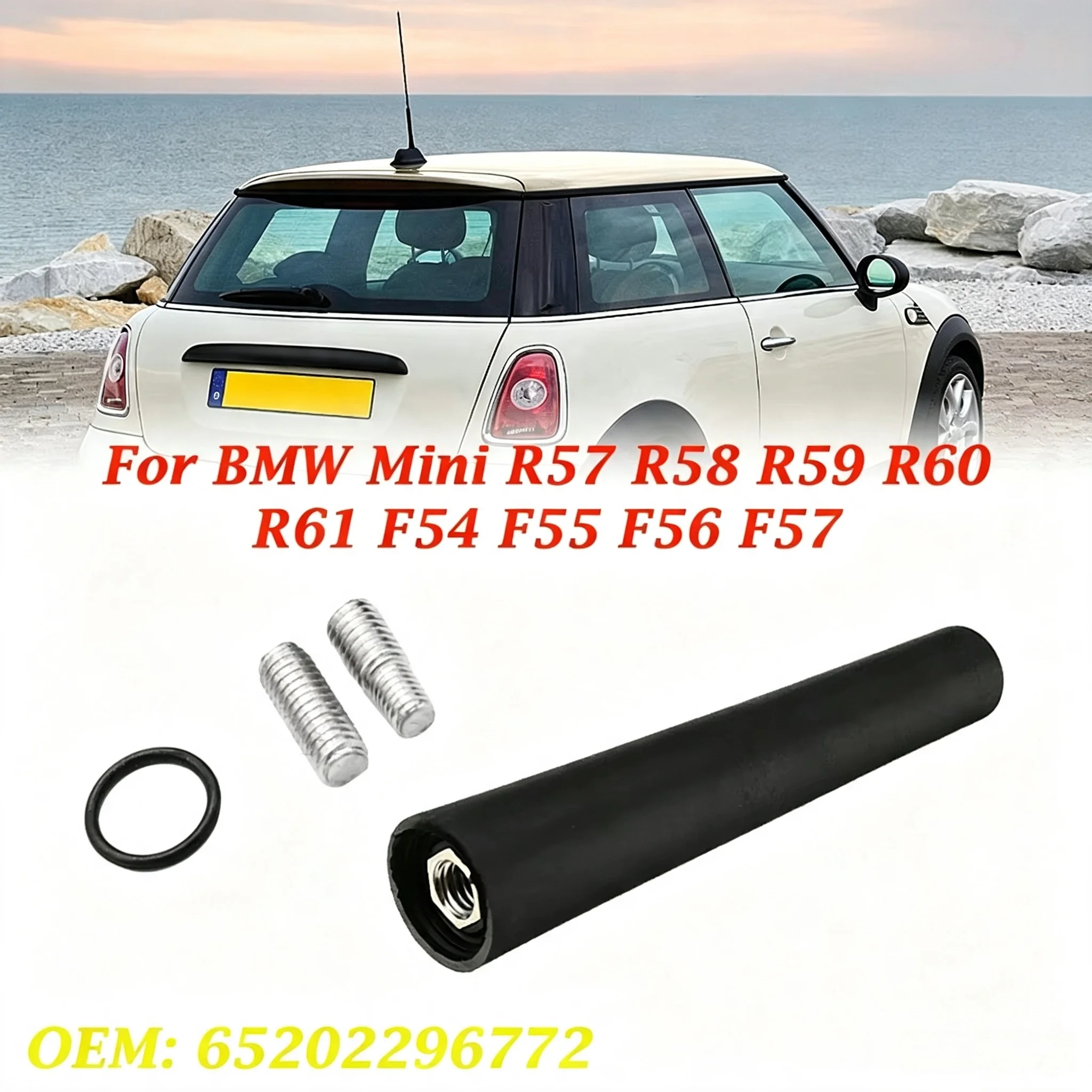 For BMW MINI Sport Short Aerial R50 R56 R60 F55 F56 F54 F60 Black Plastic Antenna Auto Replacement Accessories 65202296772