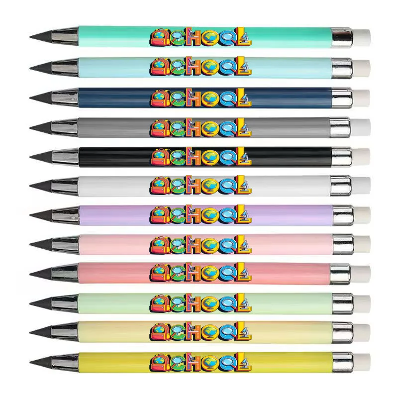 La matita eterna con motivo per scrittura scolastica da 12 pezzi non è facile da rompere, matita per schizzi per studenti