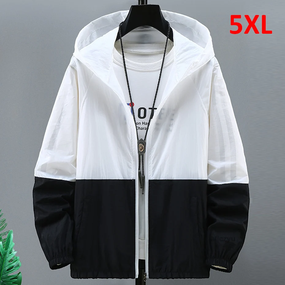 Sun-protective Jackets Men Summer Thin Jacket Patchwork Design Fashion Casual Fishing Jacket Thin Clothes