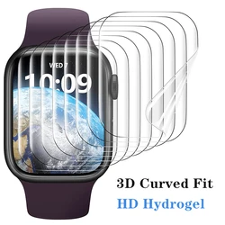 1-5PCS Hydrogel Film for Apple Ultra 49MM 7 8 9 41mm 45mm Screen Protector for Apple Watch Series 6 5 4 SE 3 44mm 42mm 40mm 38mm