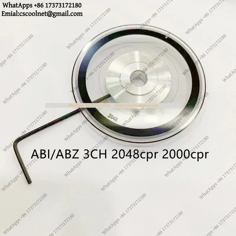 JS01 Encoder Disc for HEDS-9040 T00 U00 2048 2000 CPR ABZ ABI 3 Channel Grating OD 50.6mm Rotary Code Wheel