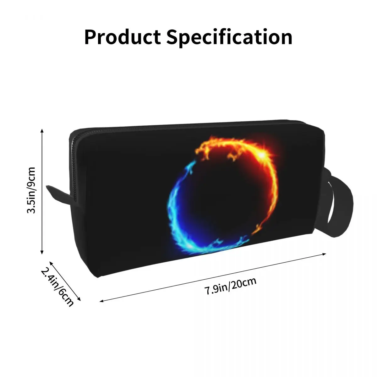 Red Fire Dragon Pencil Case for Students School Pen Box Pencil Bag Stationery Supplies Travel Women Cosmetic Bag