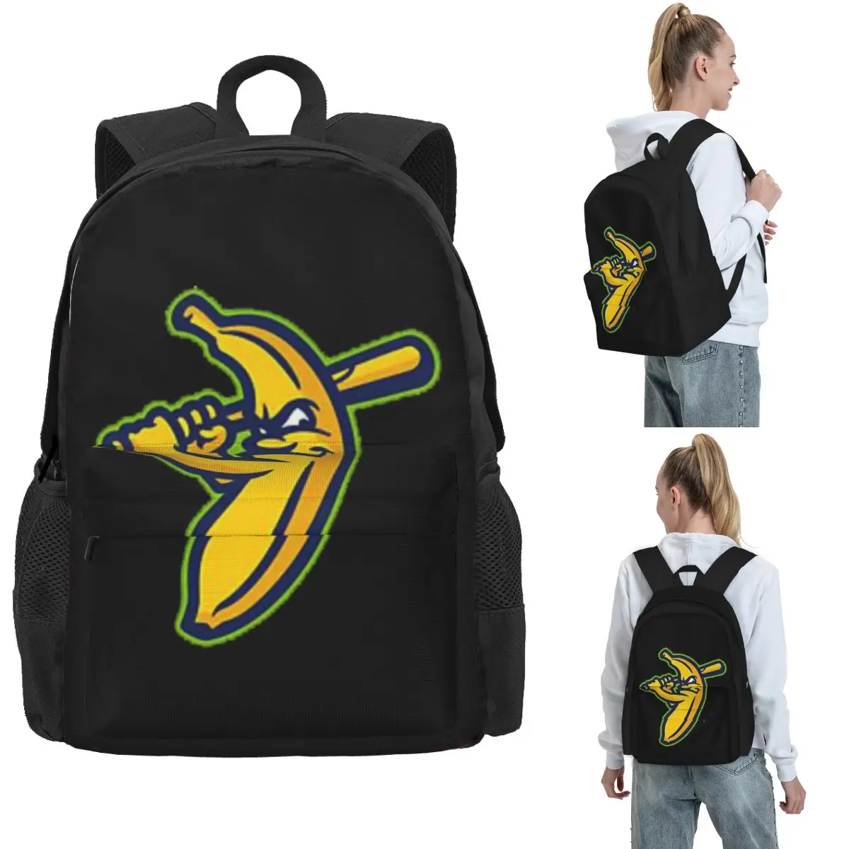 Bananas Team Backpack Hot Sale Daypack Large Capacity Kids BookBag School Bag Shoulder Bags for Men Women