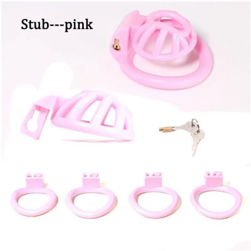 Pink Chastity Cage Super Small Penis Ring Locked Male Chastity Device sex toys for me