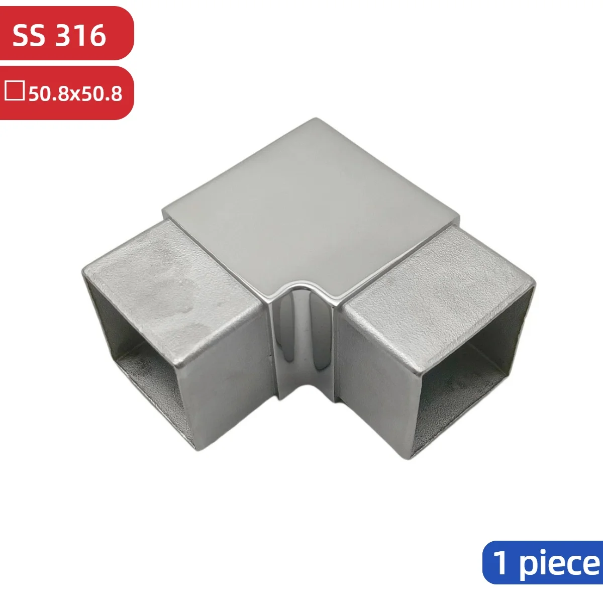 

50.8mm Square Tube Connector 316 Stainless Steel Square Handrail Elbow