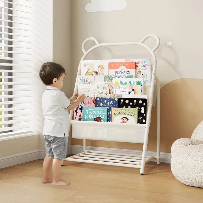 Homeuse Picture Book Rack Movable Storage Rack Children's Bookshelf Floor-standing Storage Rack Simple Bookcase New Sales