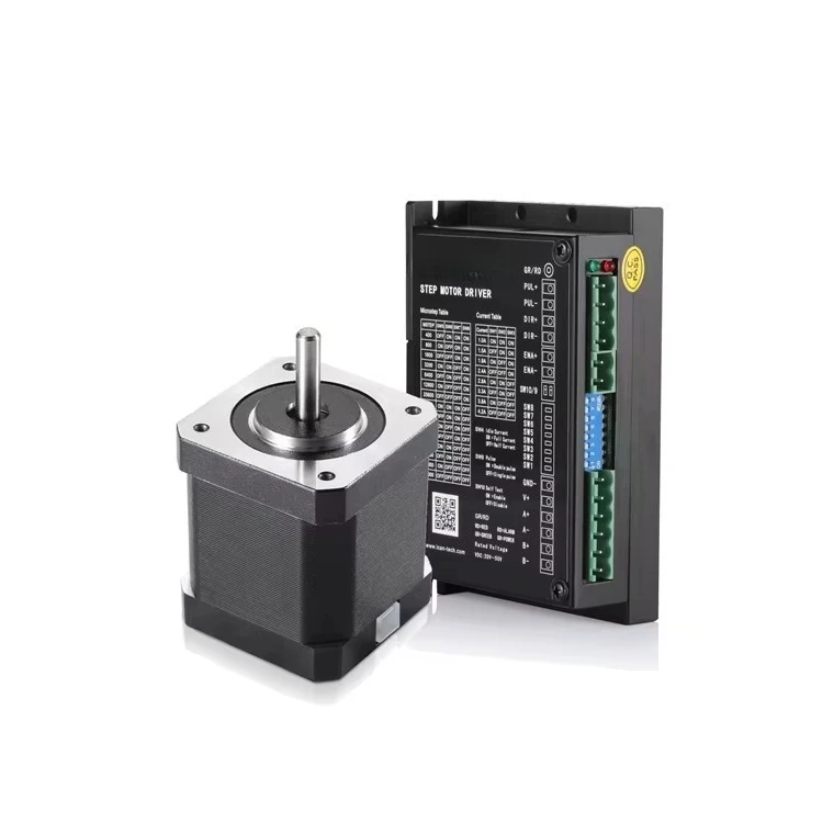 ICAN 2 Phase Hybrid Nema 17 DC24V Stepper Motor Kit with 1.8 Step Angle and 0.45Nm Torque for CNC Router and Milling Machine