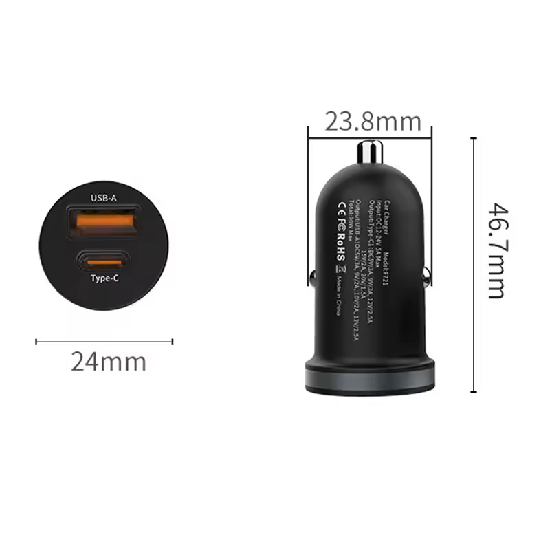 30W 5A QC 4.0 PD 3.0 USB Car Charger Quick Charge4.0 USB Type C Car Fast Charging For iPhone 12 13 Huawei Samsung Xiaomi - Image 4