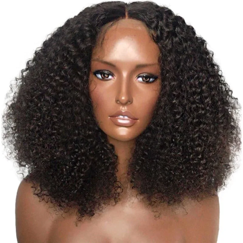 European and American wig with short curls, fluffy hair, high temperature silk, synthetic fiber, rose net, full head cover