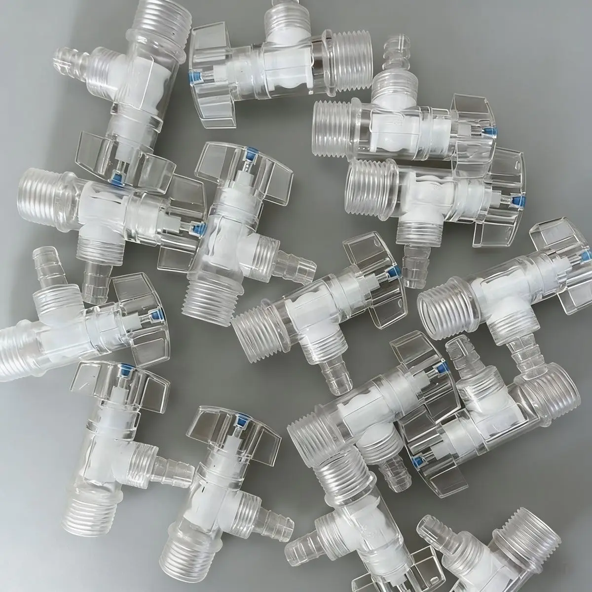 

10pcs Truck Semi-trailer Truck Drip Sprinkler Accessories Plastic Triangle Valve Drain Switch Transparent Hand Washing