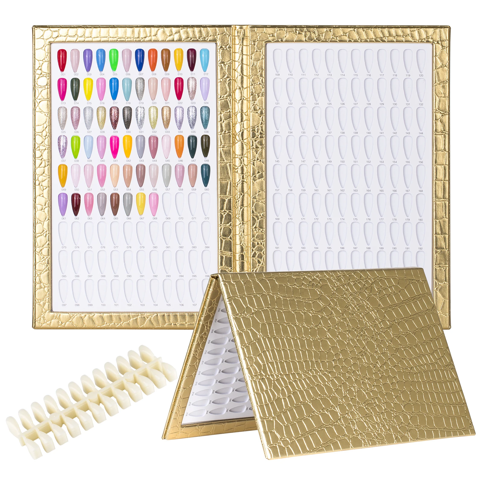 

Gel Nail Color Chart Book 216 Colors - Salon Grade Swatch Display , Professional Nail Art Design Catalog for Manicure Studio