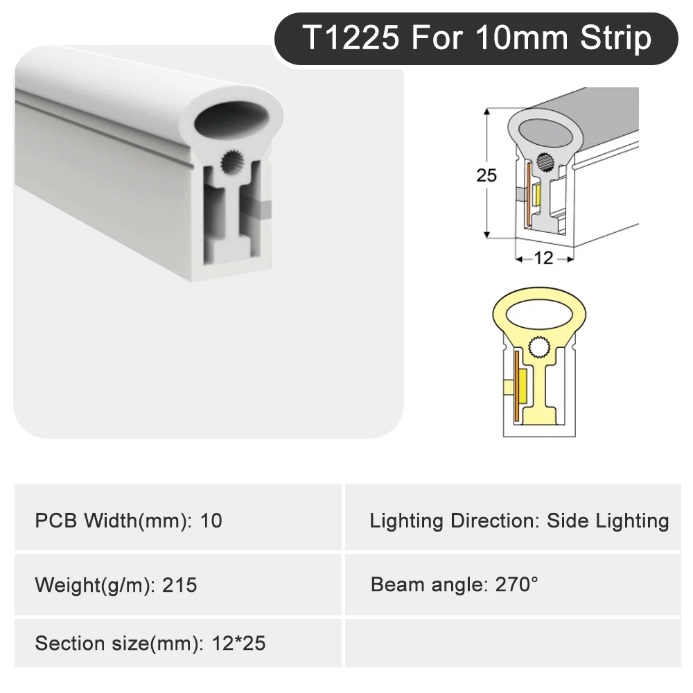 Neon giętka z żelem krzemionkowym wodoodporna IP67 do WS2812B WS2811 SK6812 WS2815 taśma LED dekoracja zewnętrzna