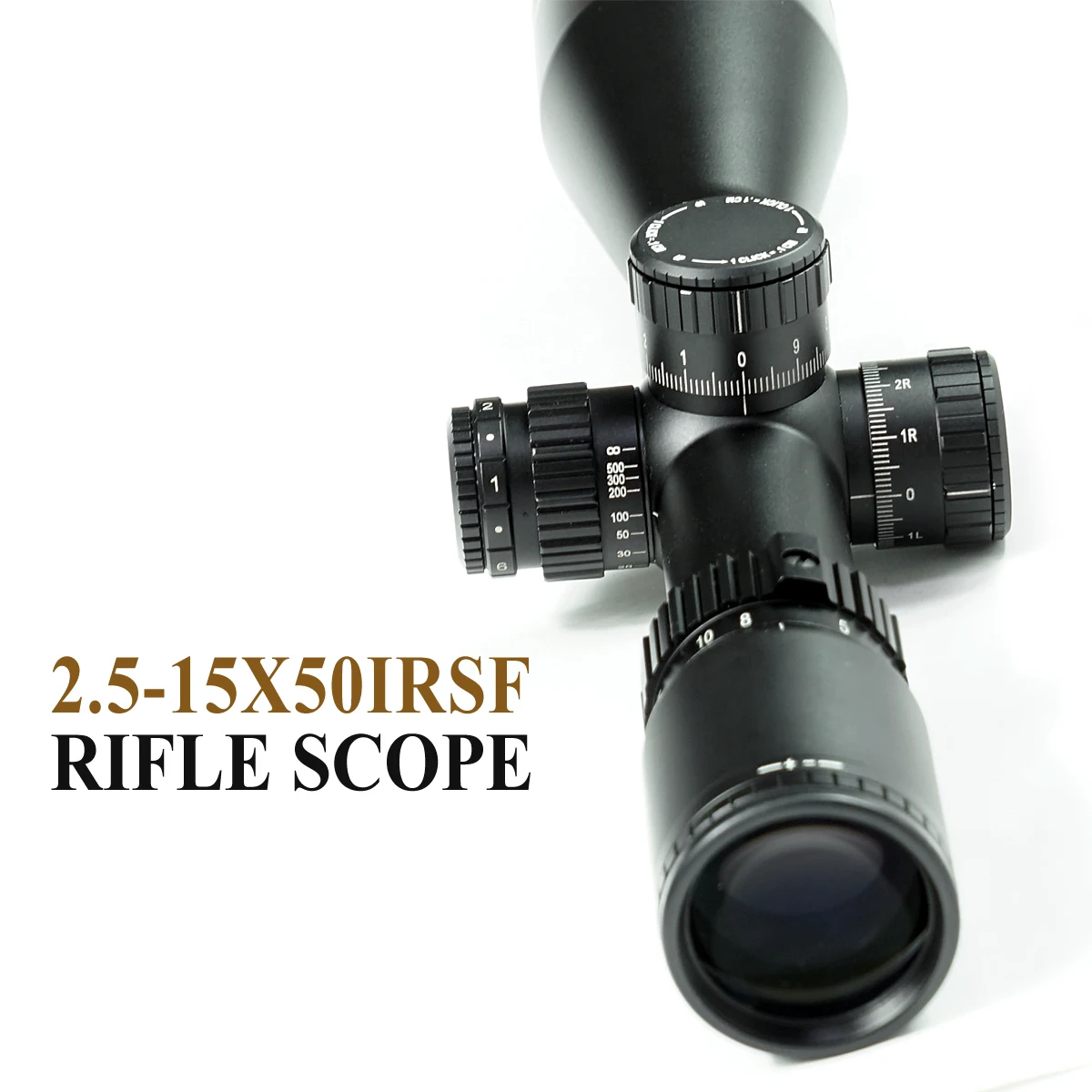 

Long Range Rifle Scope, Illuminated Hunting Rifle Scope, Red Point Reticle, 30mm Ring, 2.5-15x50SF,. 308,. 338