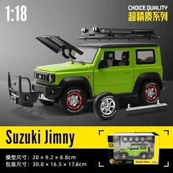 1:18 SUZUKI Jimny accessories DIY car model Alloy Diecasts SUV Model Toy with Light Off-road Vehicle for Gifts G23