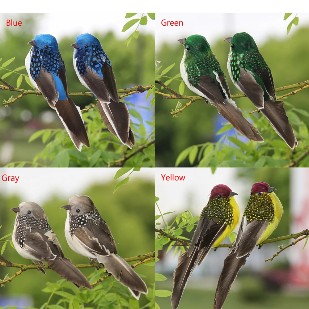 1PCS Parrot Artificial Birds Fake Foam Animal Simulation Feather Birds Models DIY Wedding Home Garden Ornament Decoration